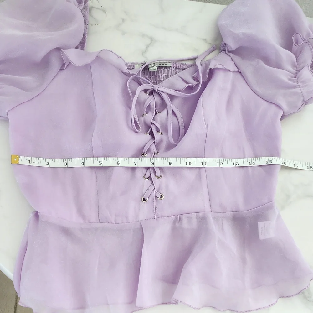 Haute Monde Lavander Color Women's Blouse Size Medium - Picture 8 of 12